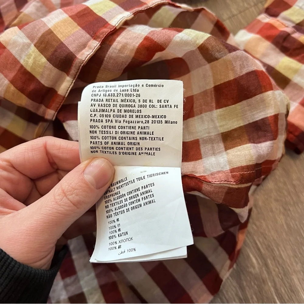 Miu miu plaid button down shirt - Picture 10 of 11